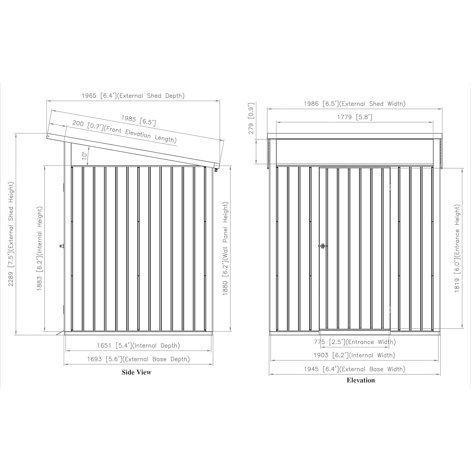 Duramax 6' x 5' Palladium Shed 41872