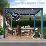 Mastercanopy 10x10/10x13 Louvered Pergola Outdoor Aluminum Patio Pergola with Adjustable Roof -  B0DLMVW5YD