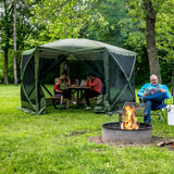 CLAM Quick-Set Escape Portable Outdoor Gazebo Canopy Shelter and 6 Wind Panels - 113924