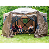 CLAM Quickset Pavilion 12.5' Portable Outdoor Gazebo Canopy Tent with Floor Tarp - 149378