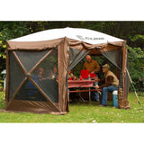 CLAM Quickset Pavilion 12.5' Portable Outdoor Gazebo Canopy Tent with Floor Tarp - 149378