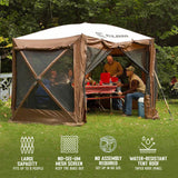 CLAM Quickset Pavilion 12.5' Portable Outdoor Gazebo Canopy Tent with Floor Tarp - 149378