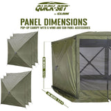 CLAM Quick-Set Escape Portable Outdoor Gazebo Canopy Shelter and 6 Wind Panels - 113924