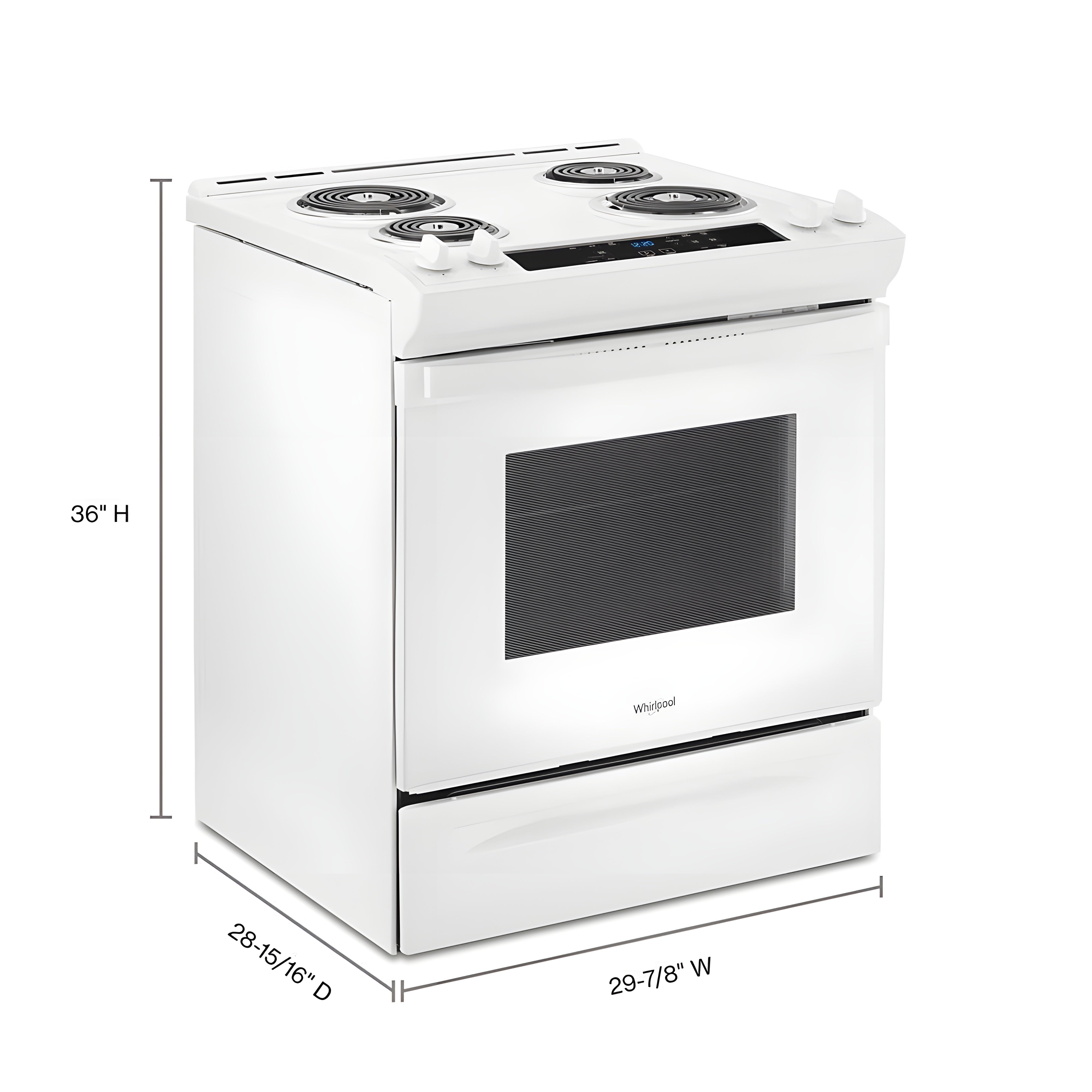 WHIRLPOOL WEC310S0LW 4.8 Cu. Ft. Whirlpool® Electric Range with Frozen Bake™ Technology - WEC310S0LW-KT