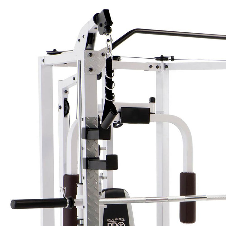 Marcy Combo Smith Heavy-Duty Total Body Strength Home Gym Machine, White - 84823