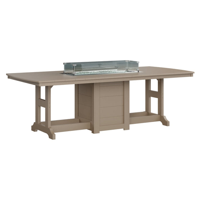 Berlin Gardens Garden Classic 44" x 96" Rectangular Fire Table - Dining Height- GCFT4496DBK