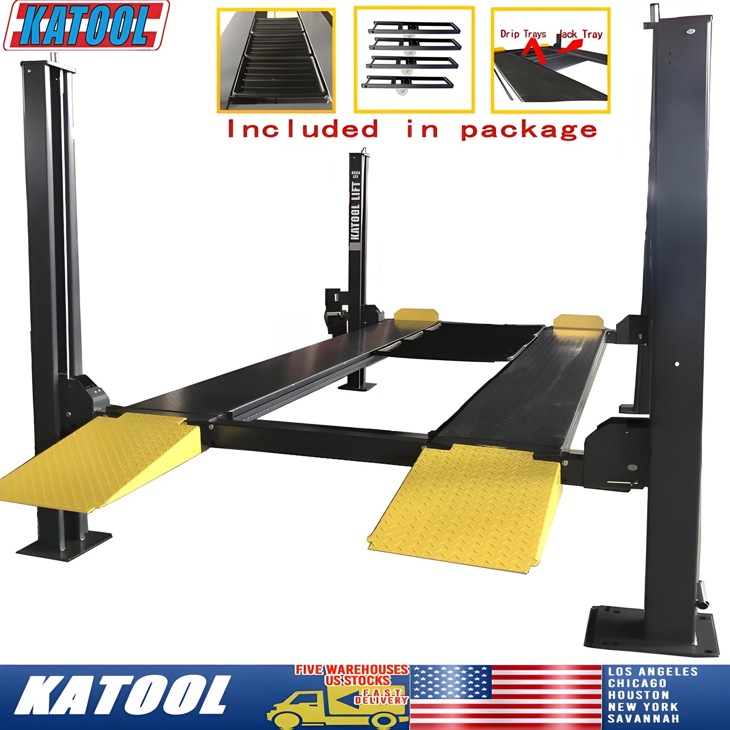 Katool Heavy Duty 4-Post Car lift 8,500lbs - KT-4H850