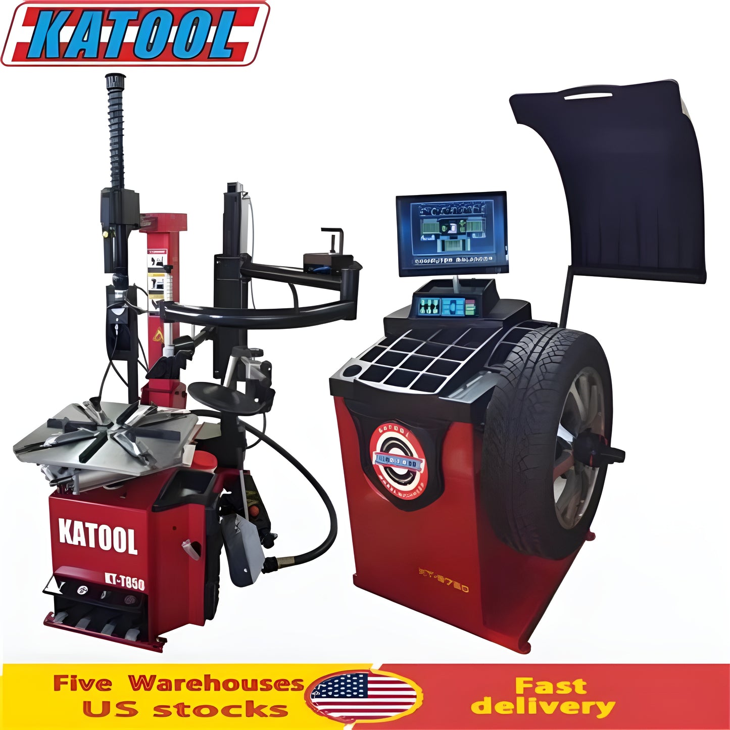 Katool Tire Changer T850 & Wheel Balancer B750 - T850+B750