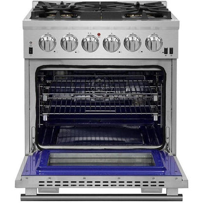 Forno 30″ Pro Series Capriasca Gas Burner / Gas Oven in Stainless Steel 5 Italian Burners, FFSGS6260-30