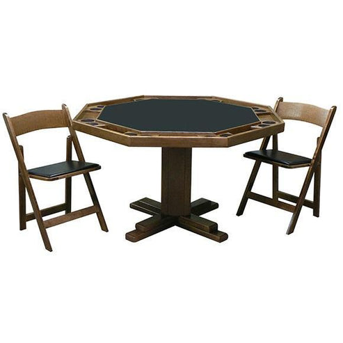 Kestell 52" Octagon Custom Poker Card Table Oak Wood - 98