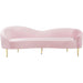 Meridian Furniture Ritz Contemporary Velvet Sofa in Pink - 659Pink-S