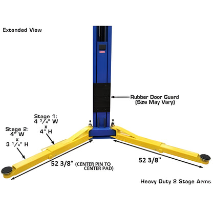 Atlas OHX10000X 10,000 lb Extra Tall 2-Post Lift - ATEATTD-OHX10000X-FPD