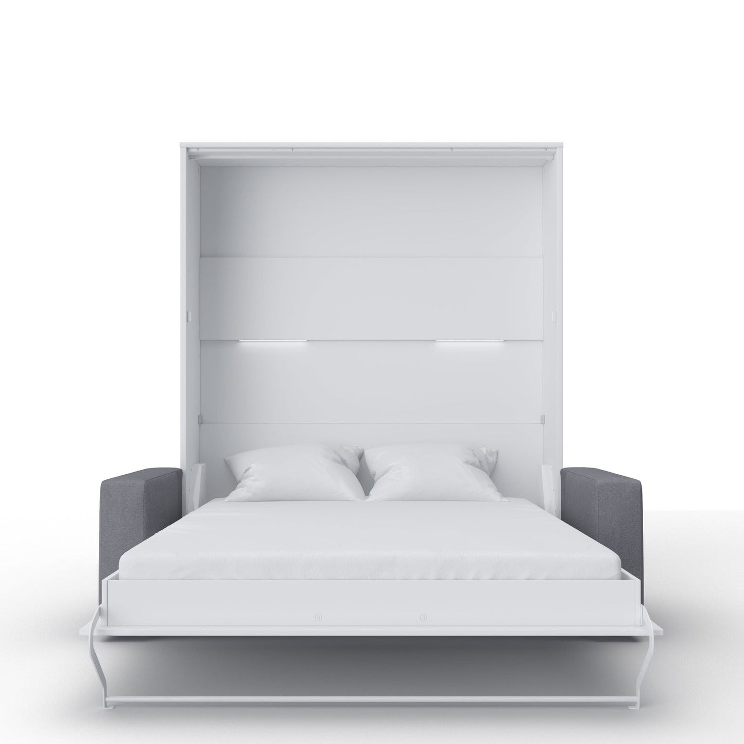 Maxima House European Queen size Vertical Murphy Bed with a Sofa, Invento - IN014W-G - Backyard Provider
