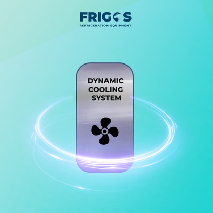 Frigos Commercial Reach in Refrigerator 54" Width Solid 2 Door 47 Cu Ft with Aluminum Interior with 304 Stainless Steel Floor - FG-RF-2D