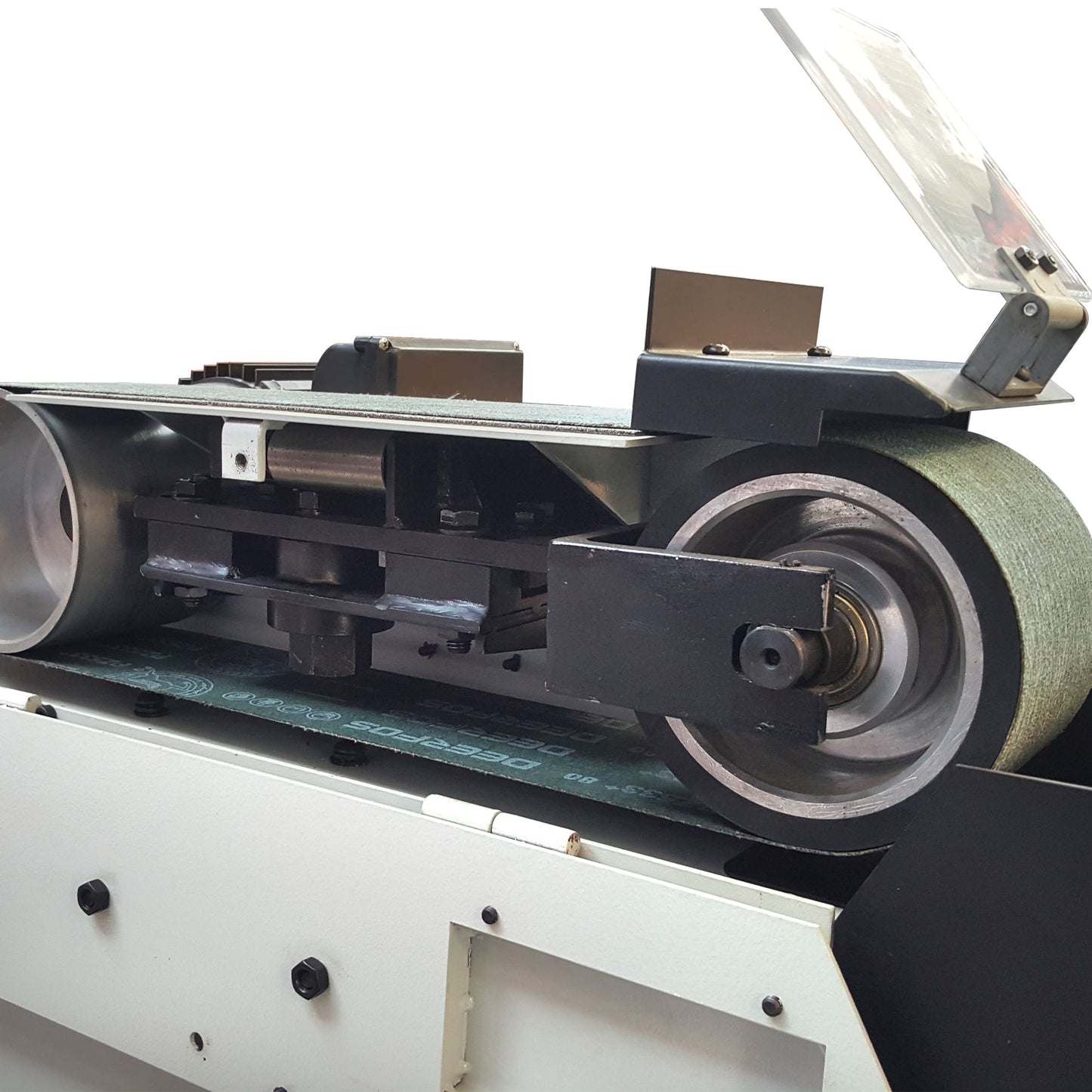 Kaka Industrial BG-4 Belt Grinder, 4 x 48 in Belt Sande, Wheel Metal Belt Grinder/Sander, Sander with Cast Iron Base, High Speed Belt Grinder 110V-60HZ-1PH - 189021V110