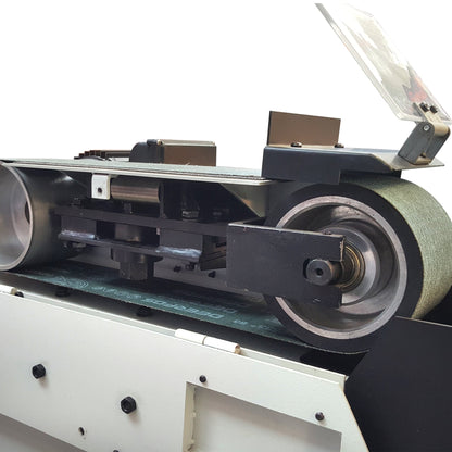 Kaka Industrial BG-4 Belt Grinder, 4 x 48 in Belt Sande, Wheel Metal Belt Grinder/Sander, Sander with Cast Iron Base, High Speed Belt Grinder 110V-60HZ-1PH - 189021V110