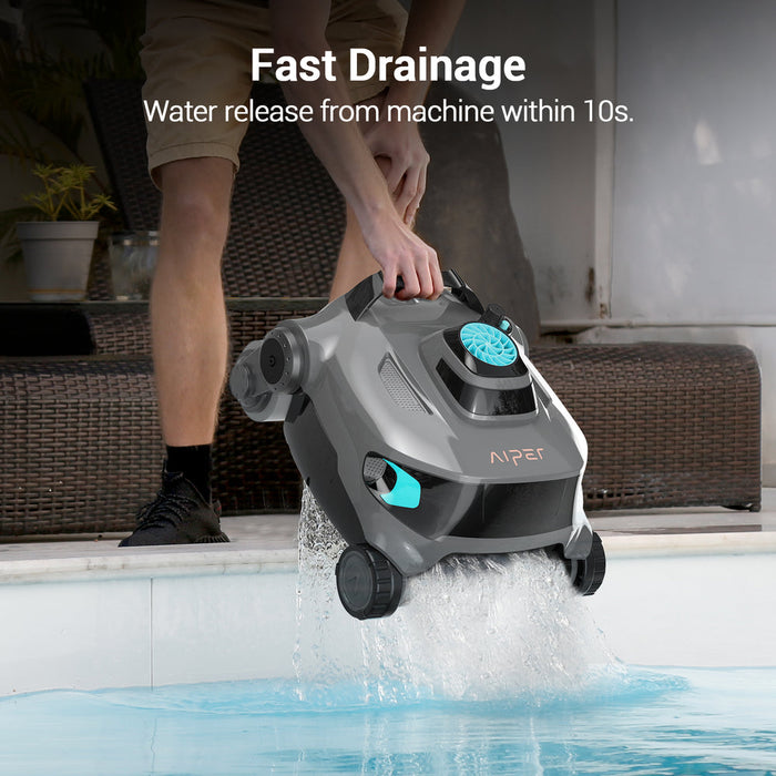 Aiper Wall Climbing Cordless Robotic Pool Cleaner Gray New - ELITE-PRO