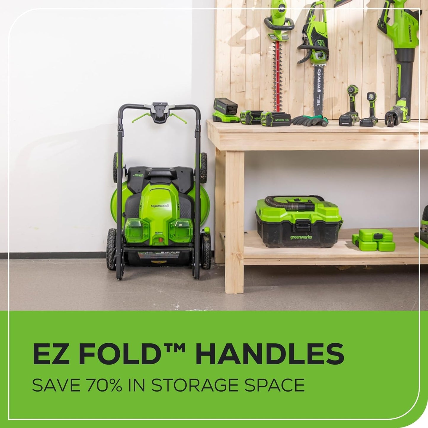 Greenworks 40V 25" Cordless Battery Brushless Dual Blade Self-Propelled Lawn Mower w/ (2) 4.0Ah Batteries & Dual Port Charger - 2543802