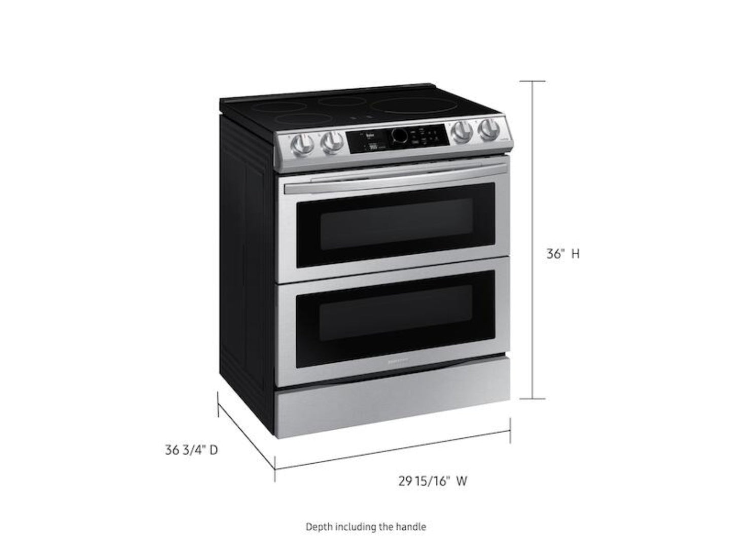 Samsung 6.3 cf Induction Slide-In w/ Flex Duo™, Smart Dial & Air Fry - NE63T8951SS-KT