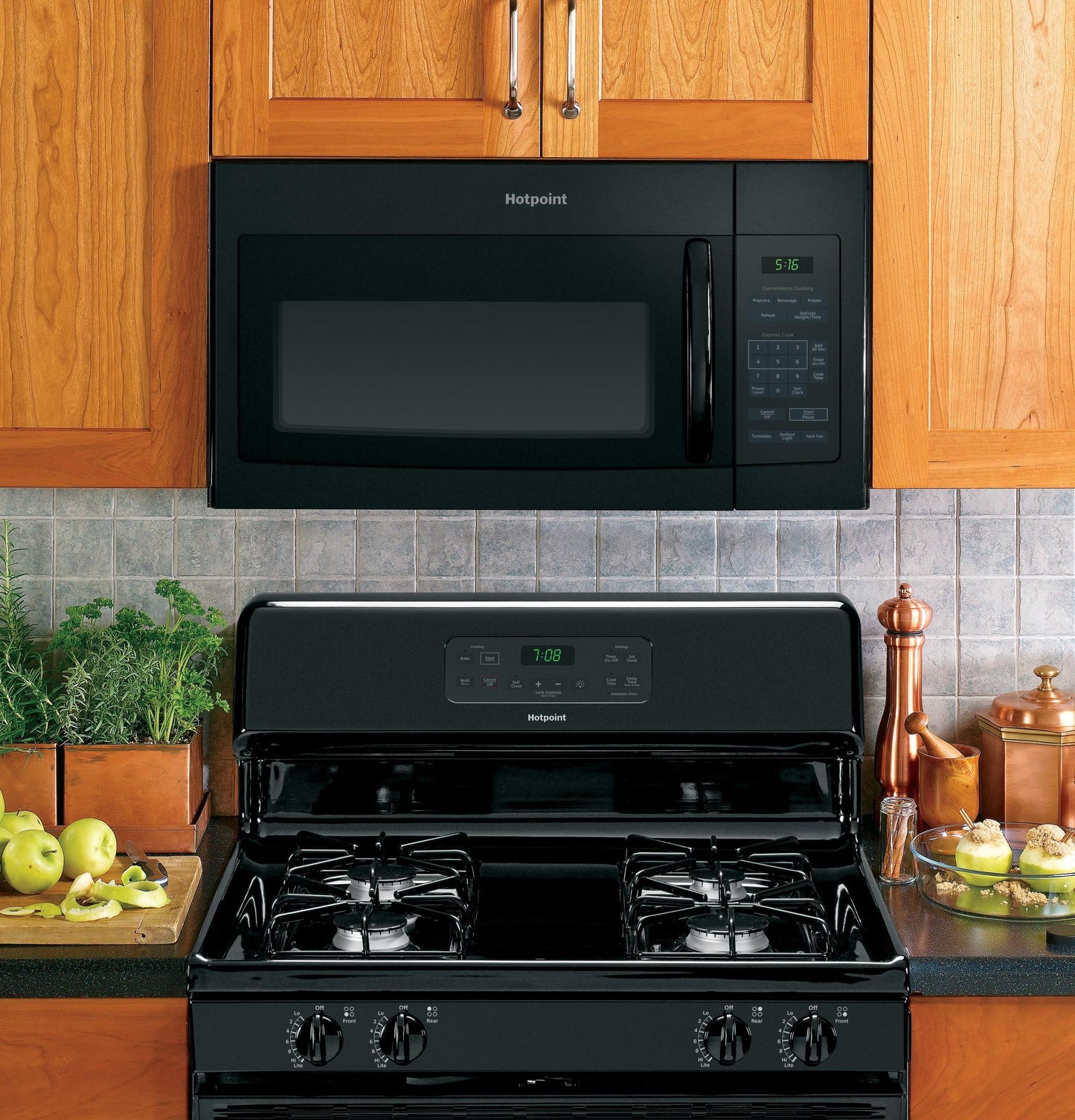 HOTPOINT 1.6 Cu. Ft. Over-the-Range Microwave Oven - RVM5160DHBB-KT