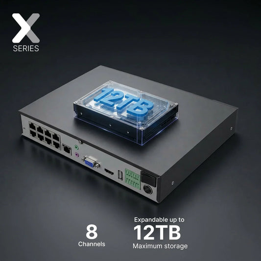 Lorex Connect X Series 4K 8-Channel Wired NVR System with X5 Turret Security Cameras - 2TB (Cables not included)