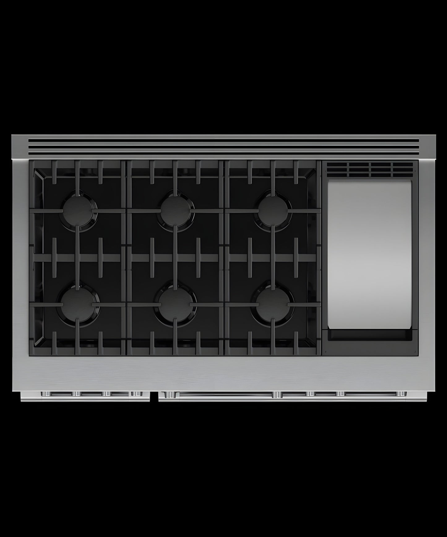 FISHER & PAYKEL RHV3484N Dual Fuel Range, 48", 4 Burners, 4 Induction Zones, Self-cleaning - RHV3484N-KT