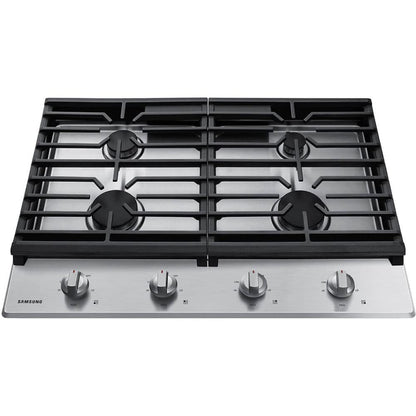 Samsung 30" Gas Cooktop, 4 Sealed Burners, 45K BTU, Continuous Cast Iron Grates, LP Conversion Kit, ADA Compliant – NA30R5310FS-KT