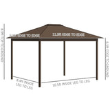 Outsunny 10' x 12' Hardtop Gazebo - 84C-095V01