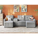 LINSY HOME RUBIK III 3 Seats With 2 Ottomans & Console - US-LH-SPF-Sofa-S800-A-32101-0-00