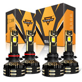 Auxbeam 9005+9006 LED Headlight Bulbs, 240W 40000LM, 6500K Cool White - GP00010784