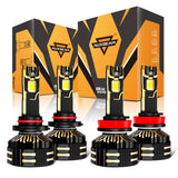 Auxbeam 9005+H11 LED Headlight Bulbs, 240W 40000LM, 6500K - GP00010785