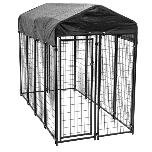 Lucky Dog Uptown Large Outdoor Covered Kennel Heavy Duty Dog Fence Pen (10 Pack) - 109195