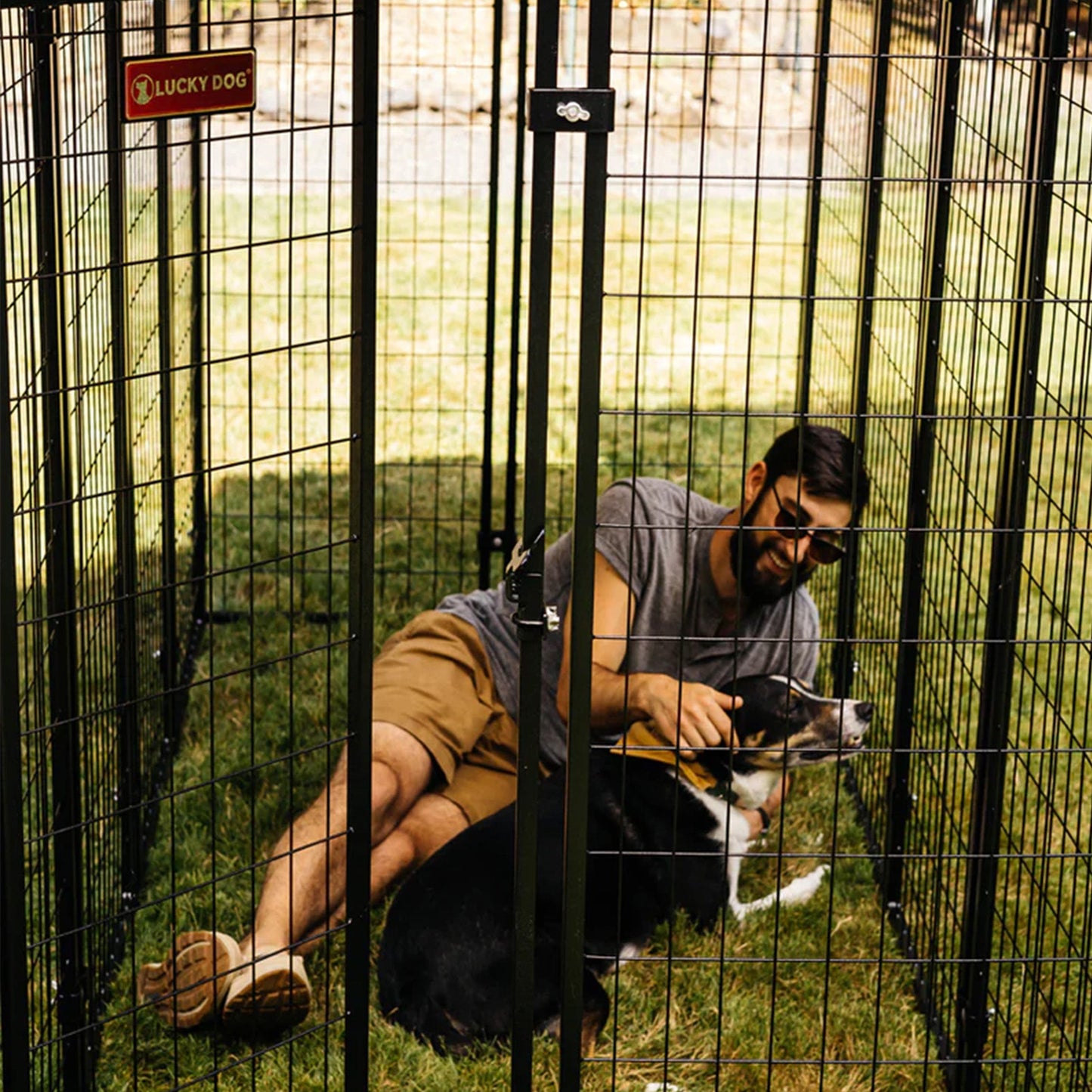 Lucky Dog Uptown Large Welded Kennel Heavy Duty Dog Cage Pen  - 93611