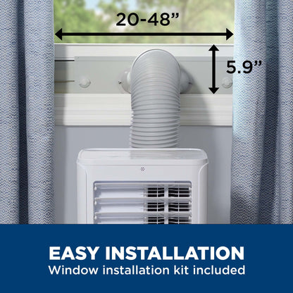 GE APPLIANCES APFD06JASW GE(R) 6,100 BTU Portable Air Conditioner with Dehumidifier and Remote, White - APFD06JASW-KT