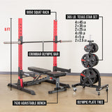 XMark Squat Rack Home Gym Package - XM-9050-OLY-PKG - Backyard Provider