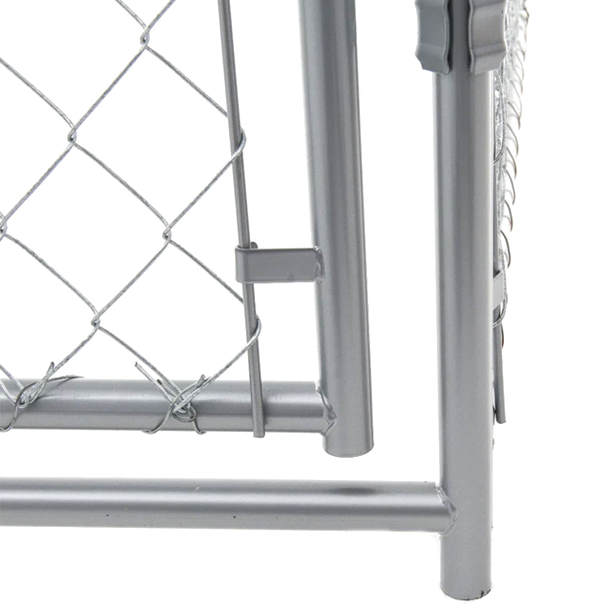 Lucky Dog Adjustable 10' x 10' x 6' Heavy Duty Chain Link Dog Kennel Enclosure - 90553