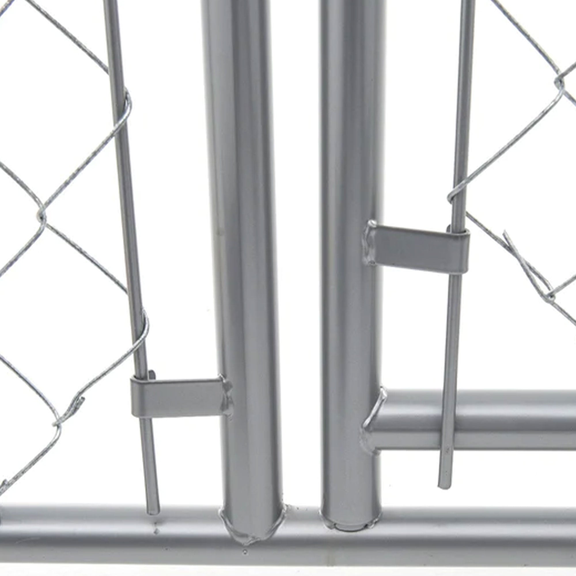 Lucky Dog Adjustable 10' x 10' x 6' Heavy Duty Chain Link Dog Kennel Enclosure - 90553