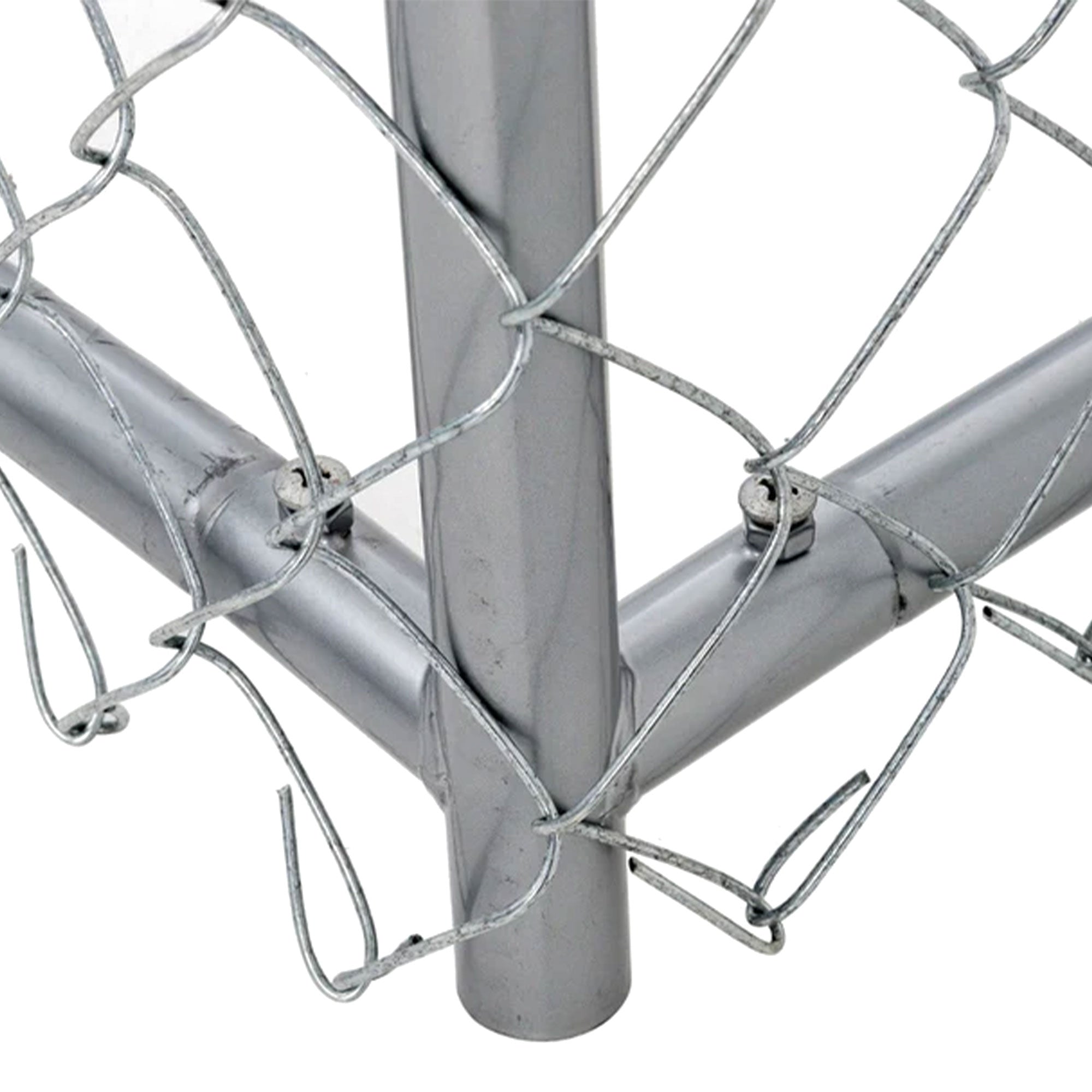 Lucky Dog Adjustable 10' x 10' x 6' Heavy Duty Chain Link Dog Kennel Enclosure - 90553