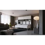 Maxima House Horizontal Murphy Bed Invento, European Full XL Size with cabinet, mattress included - IN140H-11W