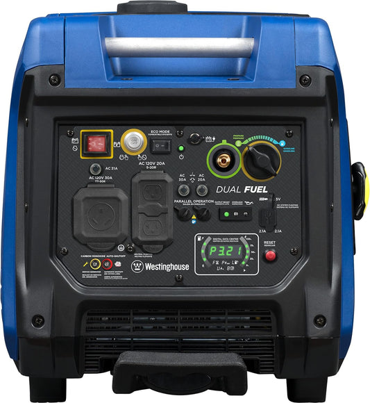 Westinghouse Inverter Generator 3700W/4500W 30 Amp Remote Start Dual Fuel with CO Sensor New - IGEN4500DFC