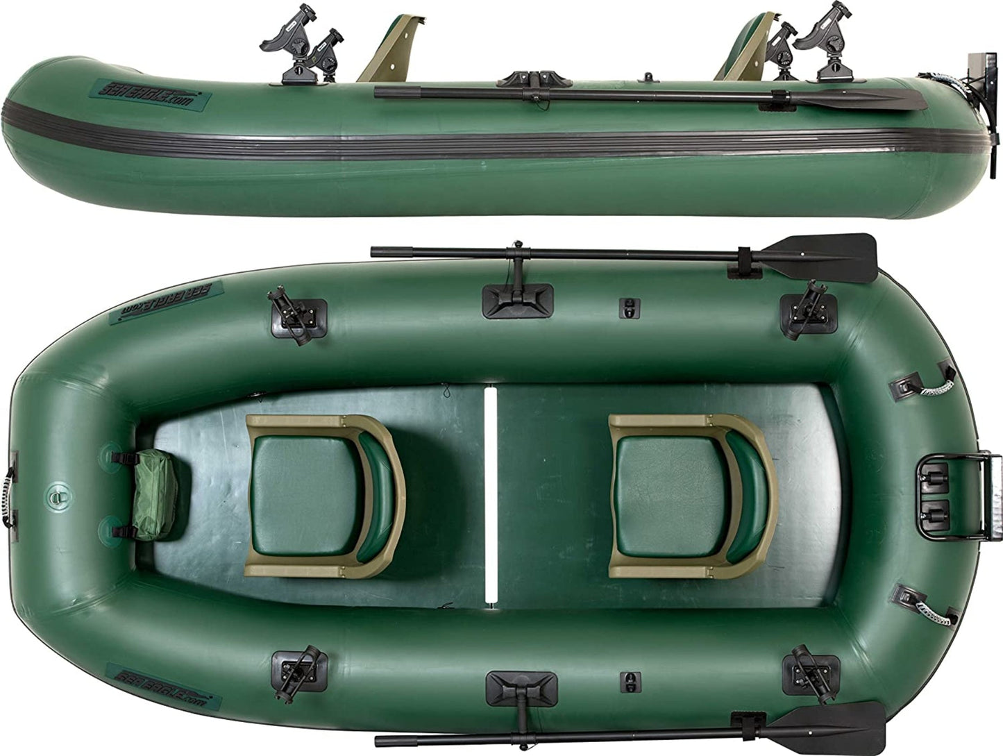 Sea Eagle Stealth Stalker STS10 Inflatable Portable Frameless Fishing Boat Pro Package Green New - STS10K_P