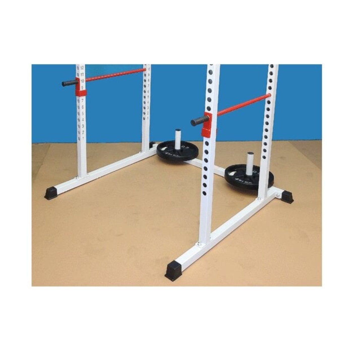 New York Barbells Power Squat Cage with Two Pull Up Bars & Band Holders - H-92563-W