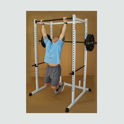 New York Barbells Power Squat Cage with Two Pull Up Bars & Band Holders - H-92563-W