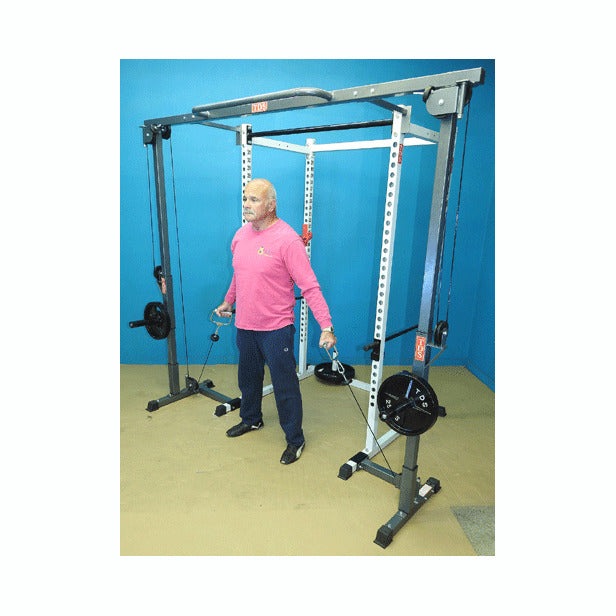 New York Barbells Power Rack with Crossover Attachment - H-92563W