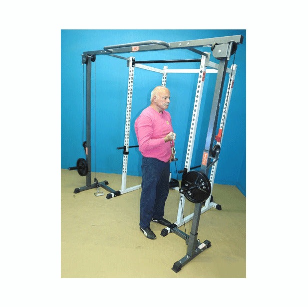 New York Barbells Power Rack with Crossover Attachment - H-92563W