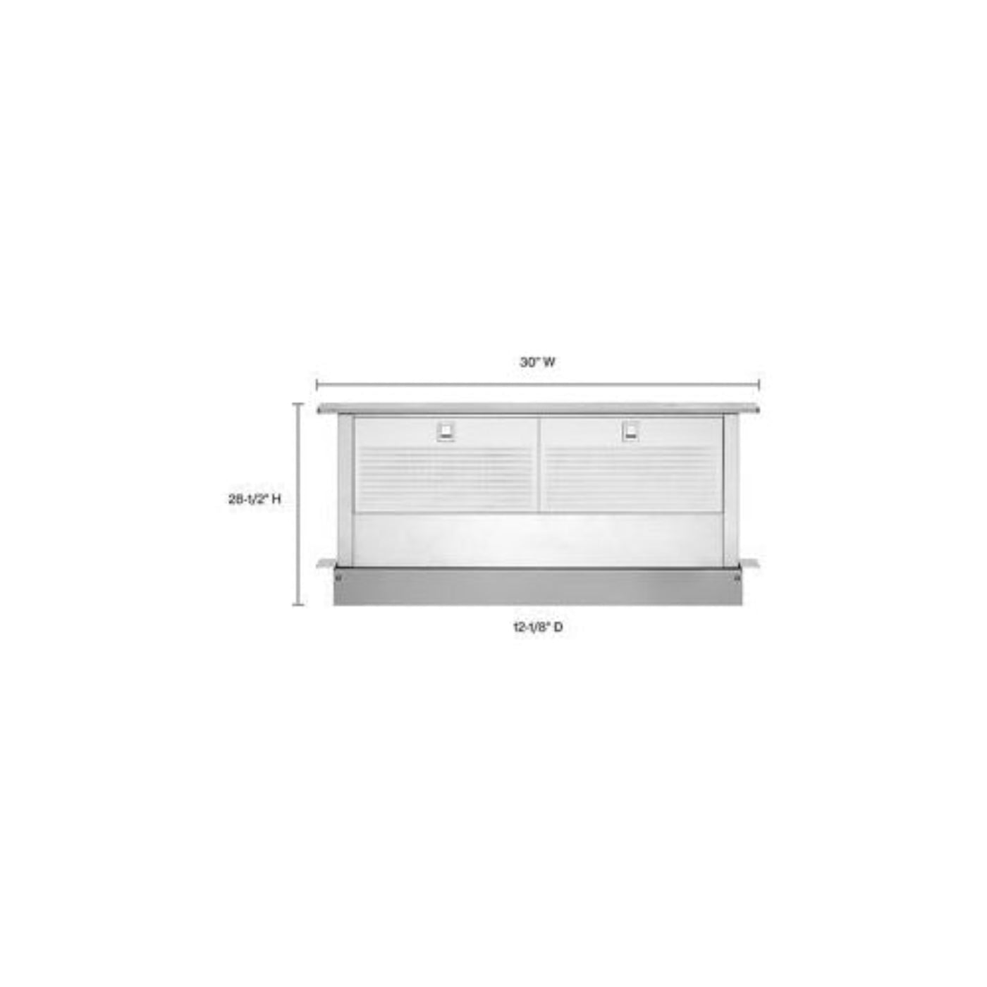 WHIRLPOOL UXD8630DYS 30" Retractable Downdraft System with Interior Blower Motor - UXD8630DYS-KT