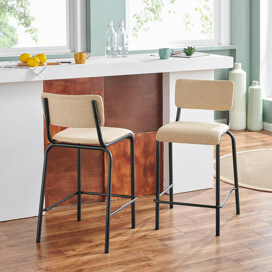 New Pacific Direct Lehman Fabric Counter Stool, (Set of 4)  - 9300099-532