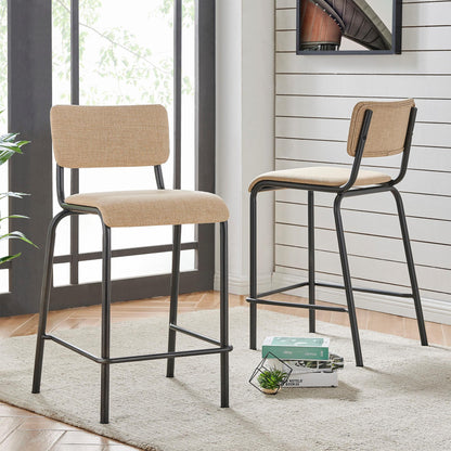 New Pacific Direct Lehman Fabric Counter Stool, (Set of 4)  - 9300099-532