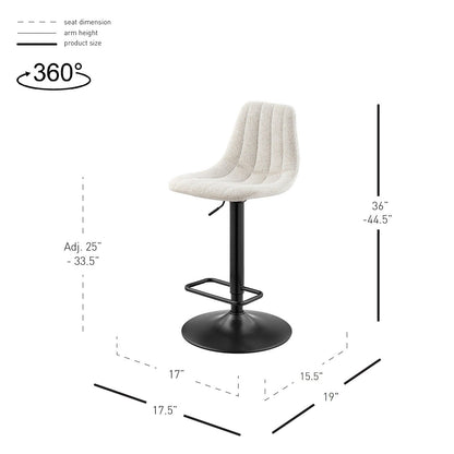 New Pacific Direct Robert Fabric Gaslift Swivel Bar Stool, (Set of 2) -  9300155-589