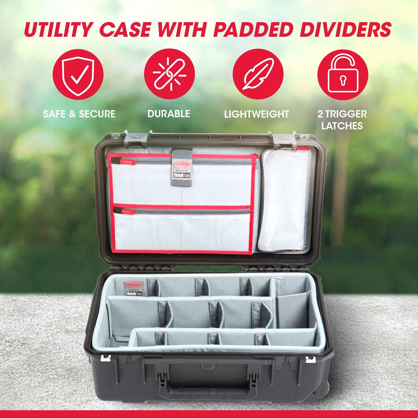 SKB Cases iSeries Case w/Think Tank Designed Dividers and Lid Organizer - 93175